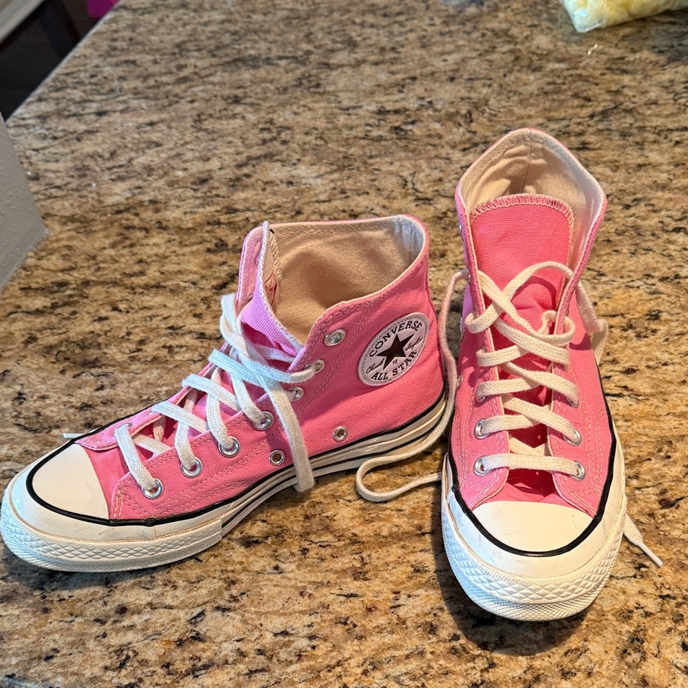 Converse Pink Canvas High-Tops